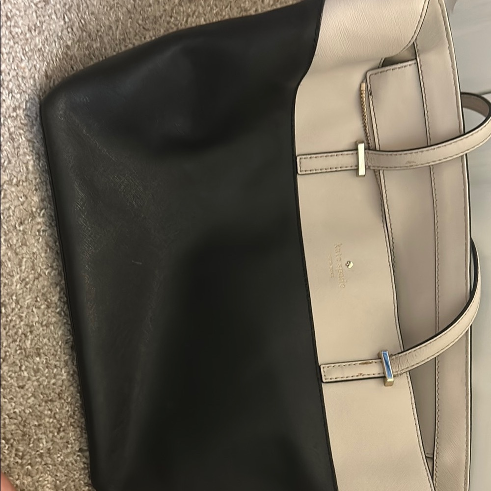 Kate Spade Two-Tone Black and Cream Tote